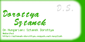 dorottya sztanek business card